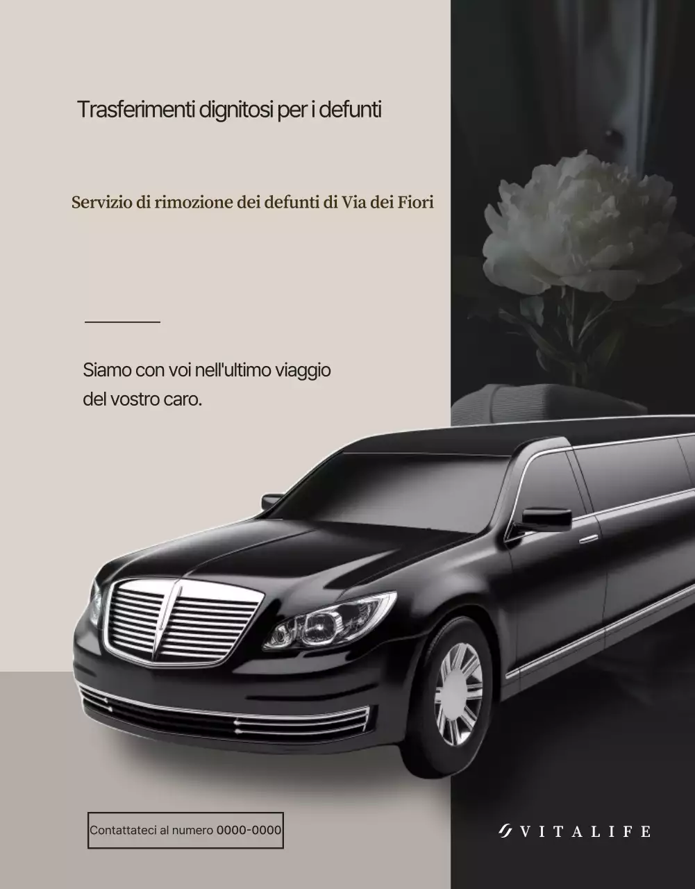 Guida funeraria di lusso nera