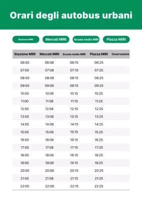 Guida agli orari degli autobus urbani Green Simple