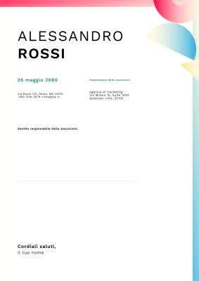 Poster di lettera di presentazione con gradiente pulito