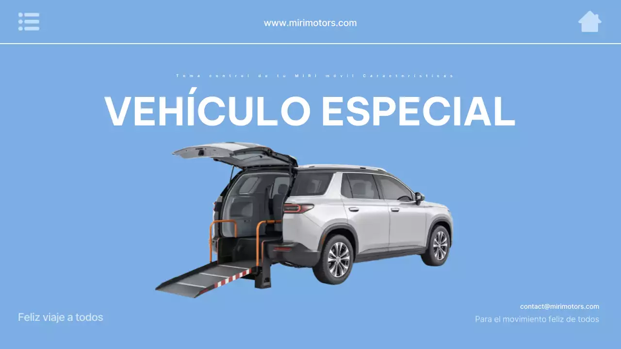 Anuncio de coche moderno de color azul cielo