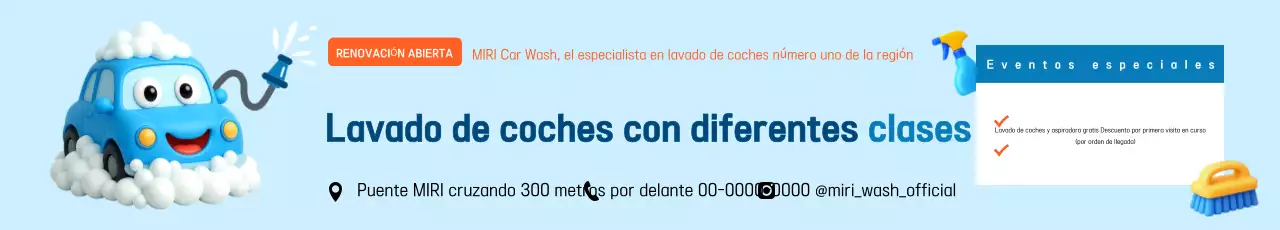 Anuncio de lavado de autos Sky Blue Clean