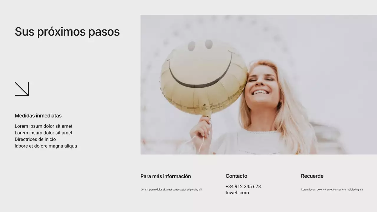 Presentación minimalista moderna en blanco y negro sobre la prevención de la diabetes