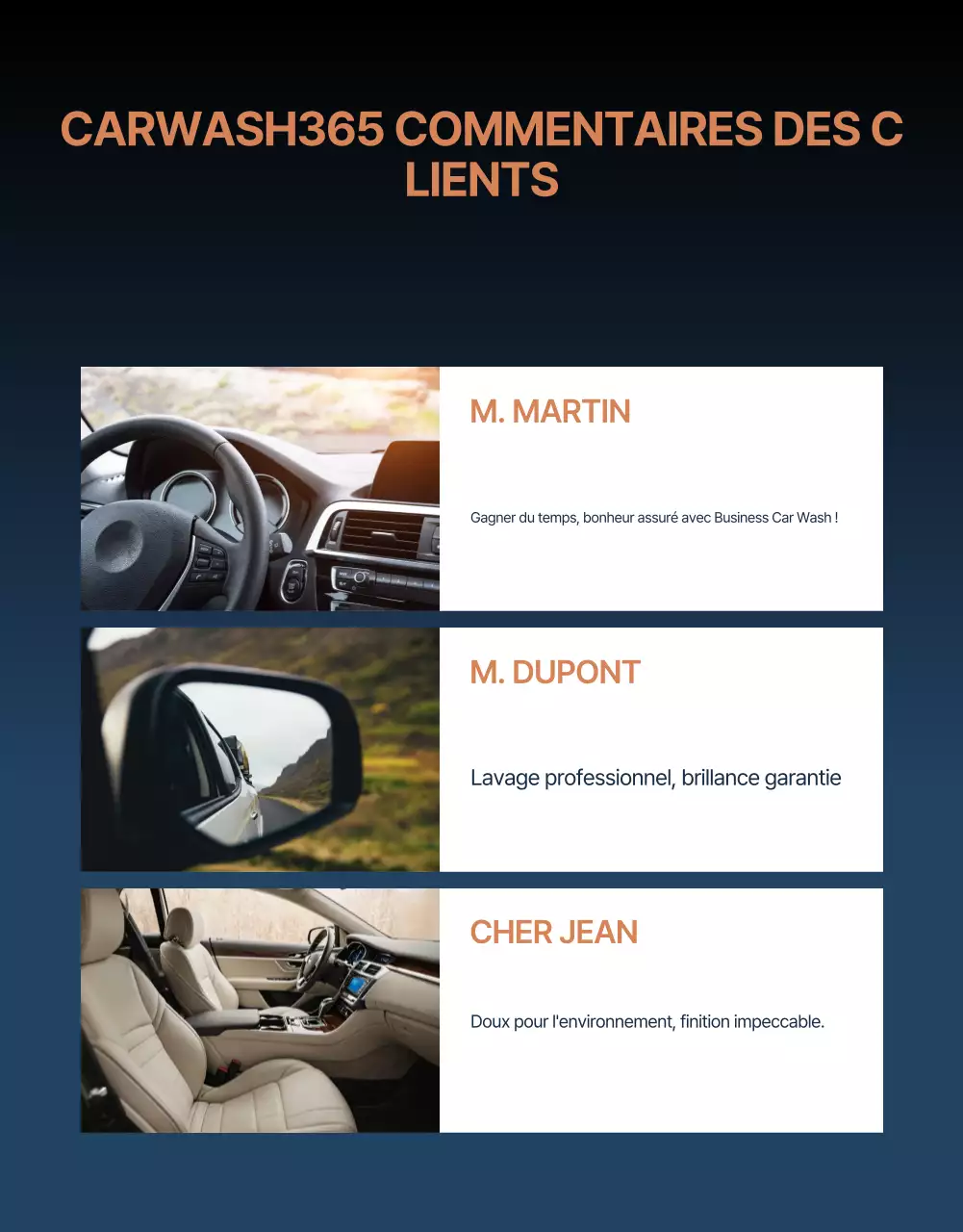 Publicité pour le lave-auto mobile Blue Modern