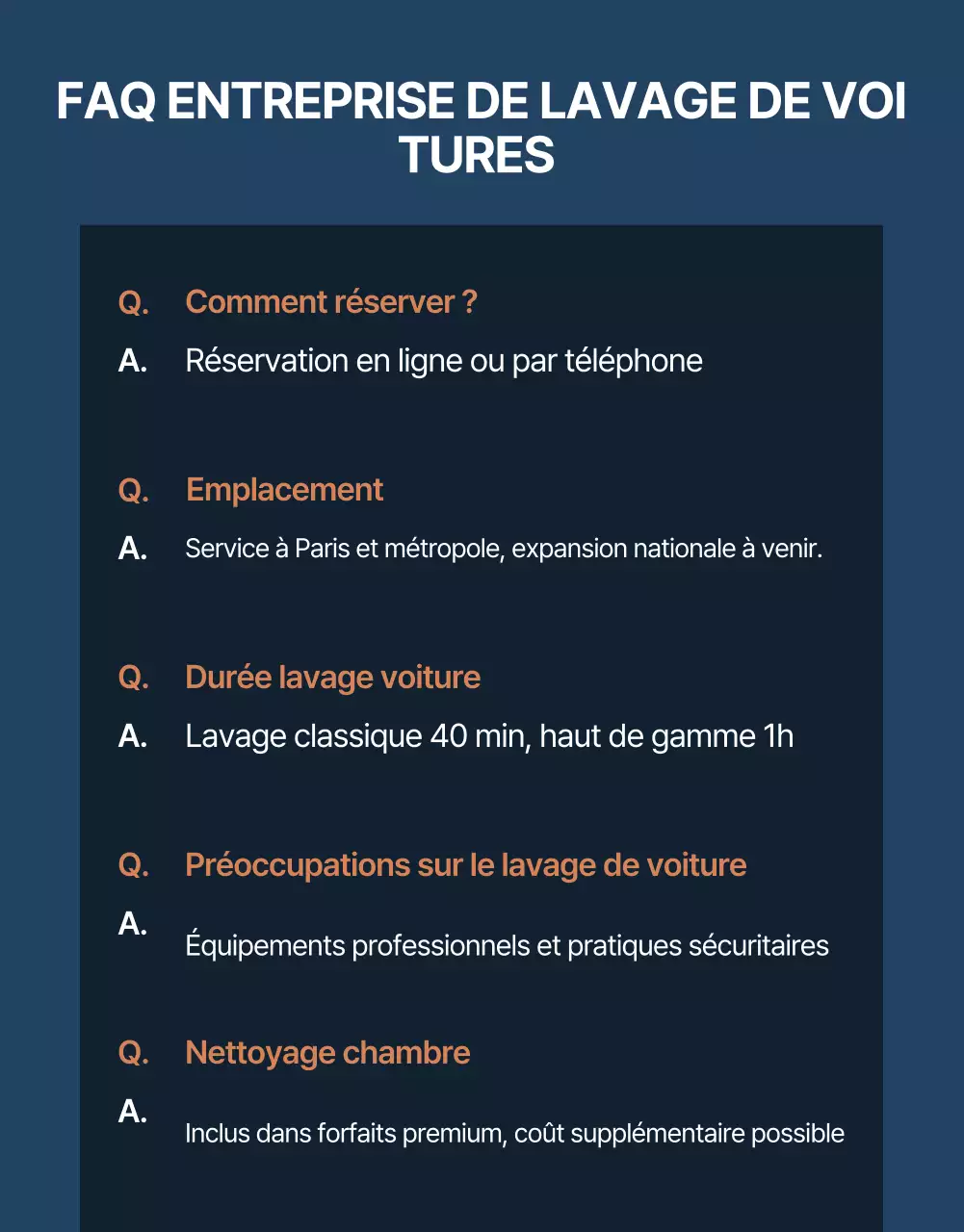 Publicité pour le lave-auto mobile Blue Modern