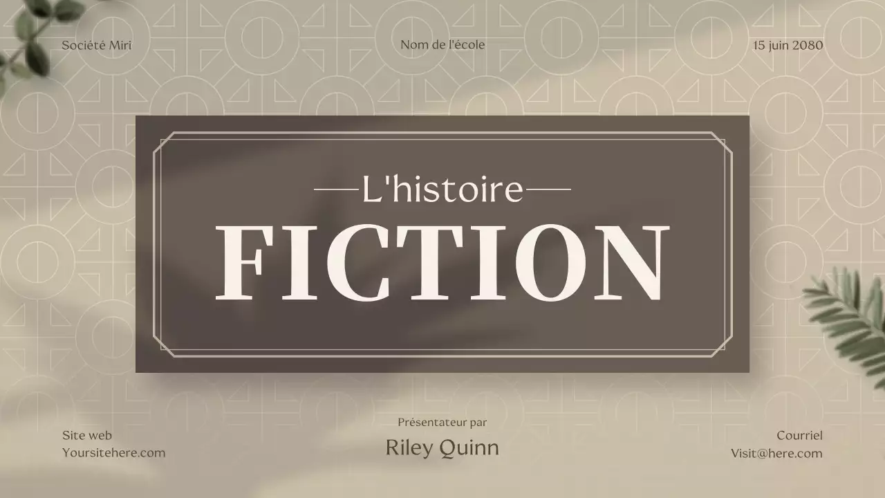 Conférence sur la fiction classique beige