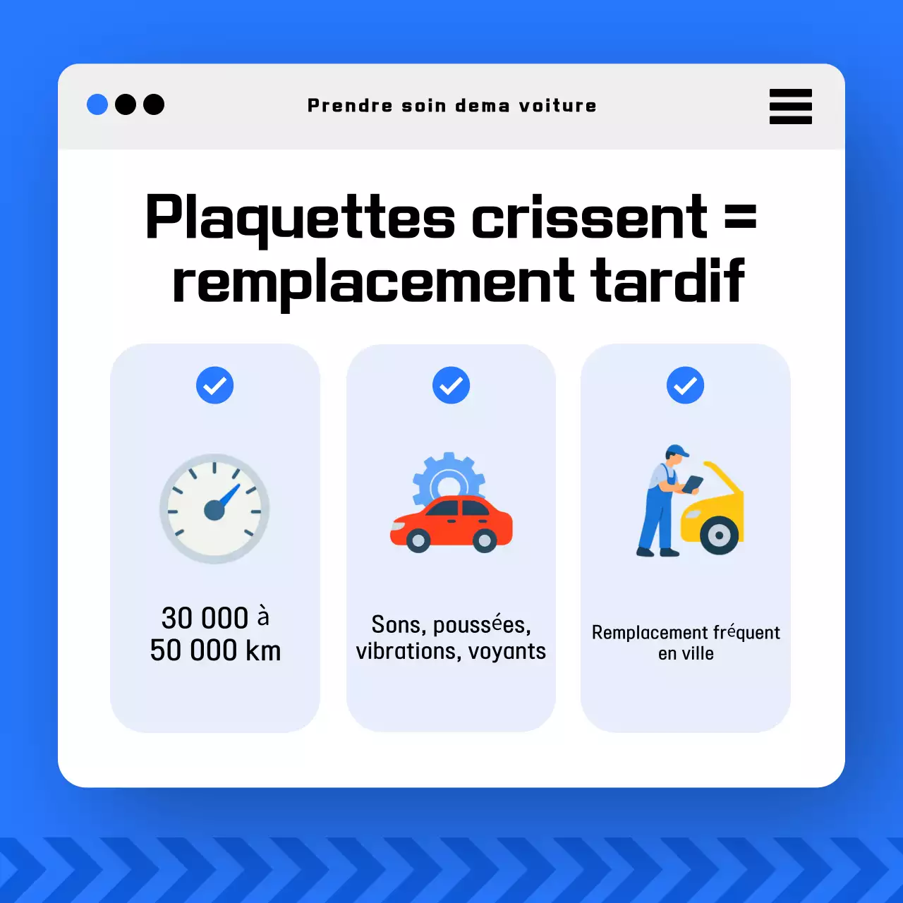 Promotion de la sécurité des voitures modernes bleues