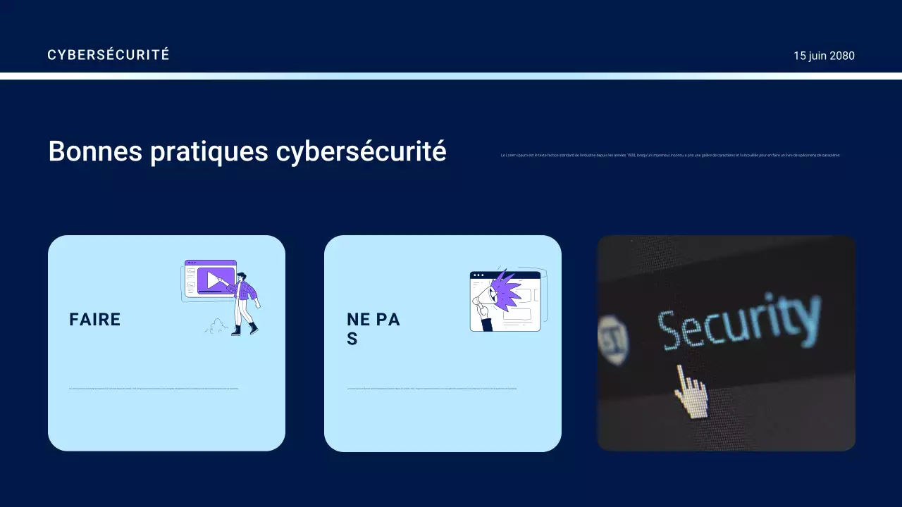 Présentation du guide de sécurité futuriste violet