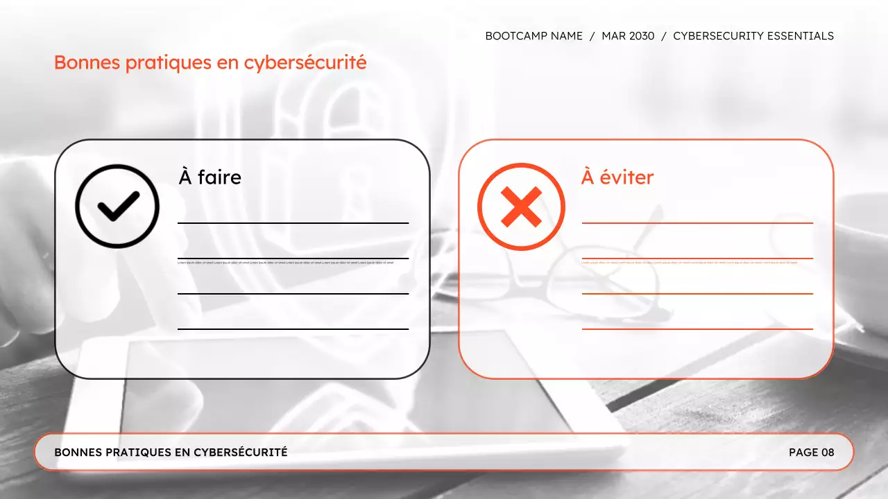 Présentation du Bootcamp sur la sécurité en ligne pour la cybersécurité