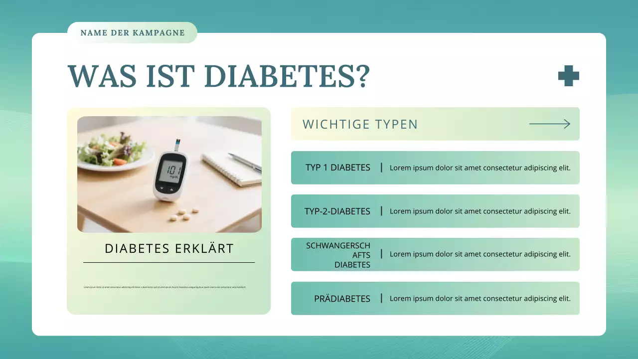 blaugrüner Vortrag über moderne Gesundheit