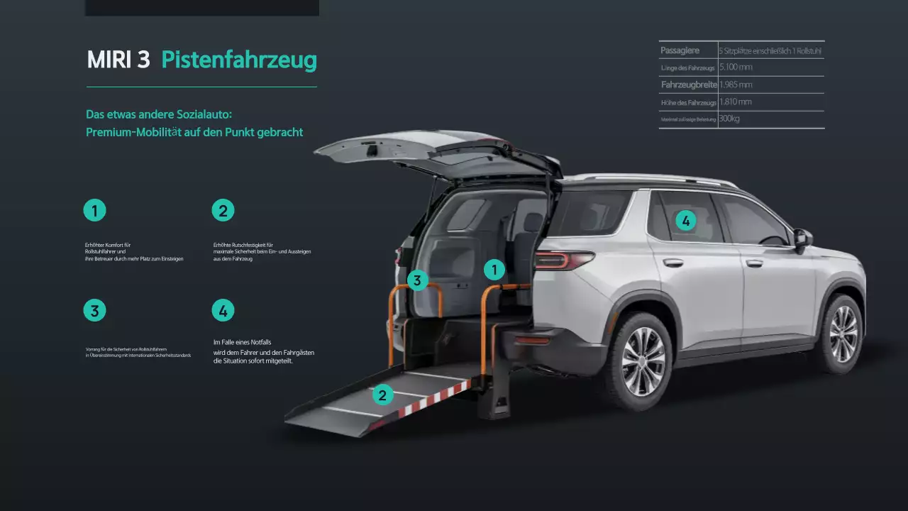 Schwarze Anzeige für moderne Mobilität