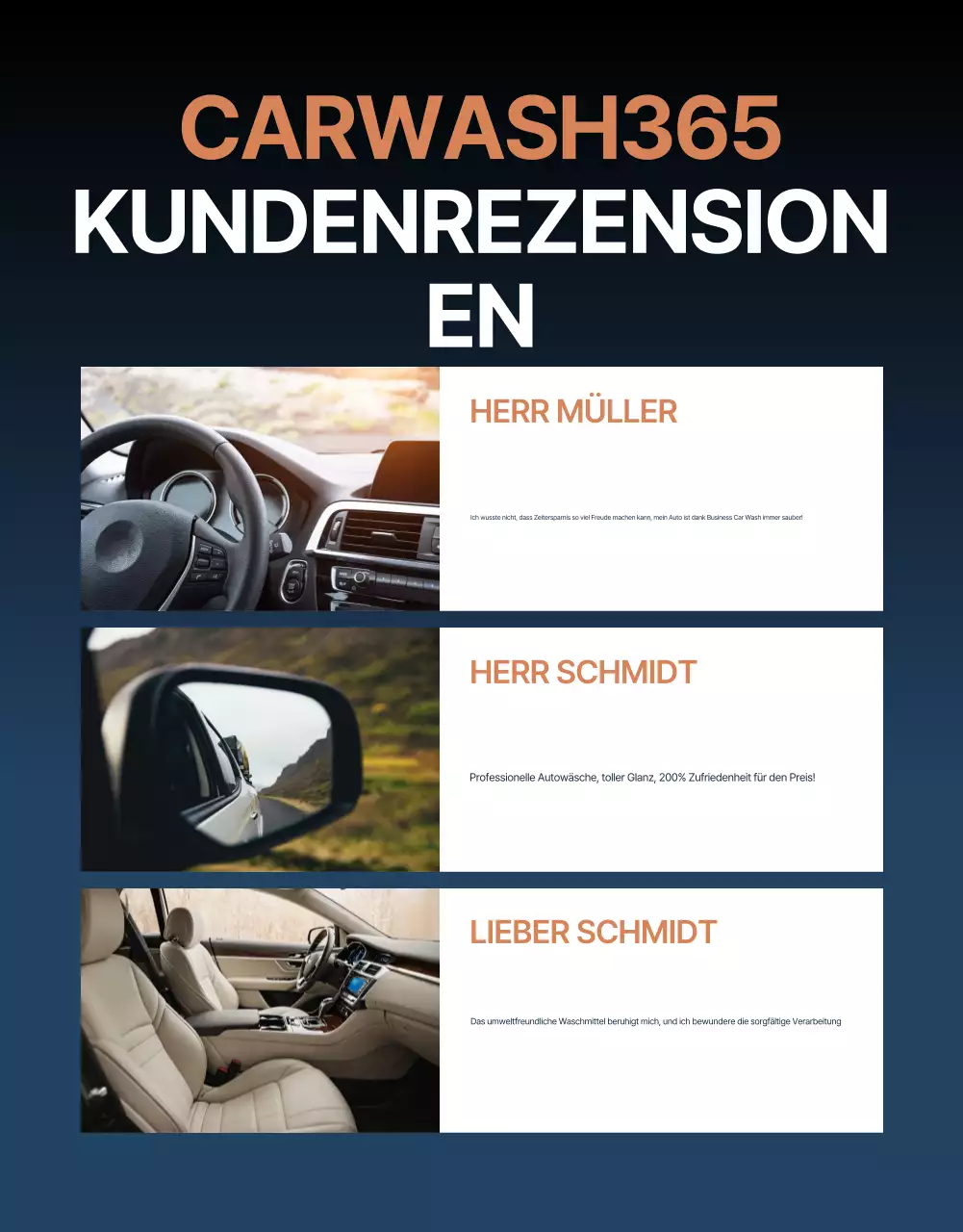 Blaue, moderne Werbung für mobile Autowaschanlagen