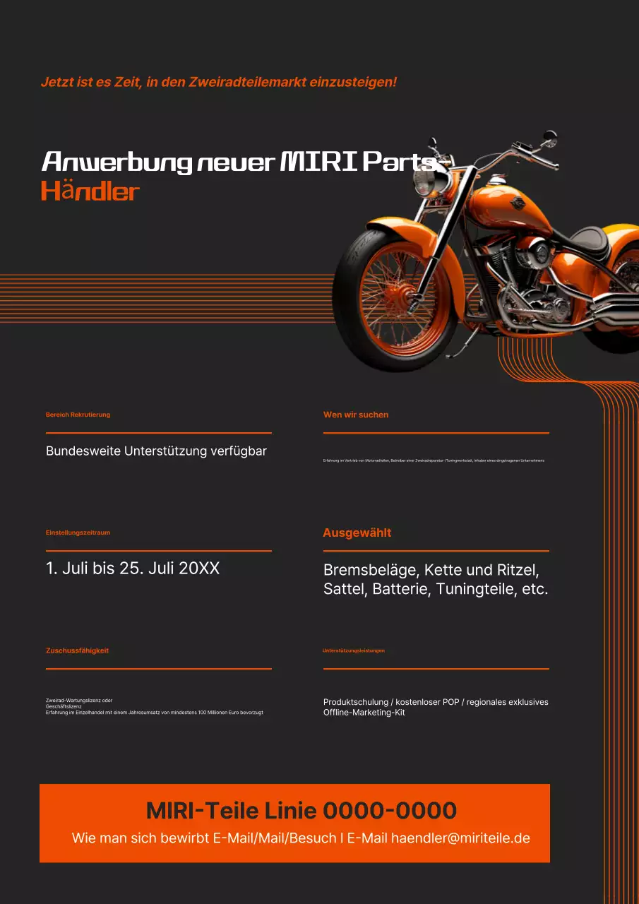 Orange Modern – Rekrutierung neuer Händler