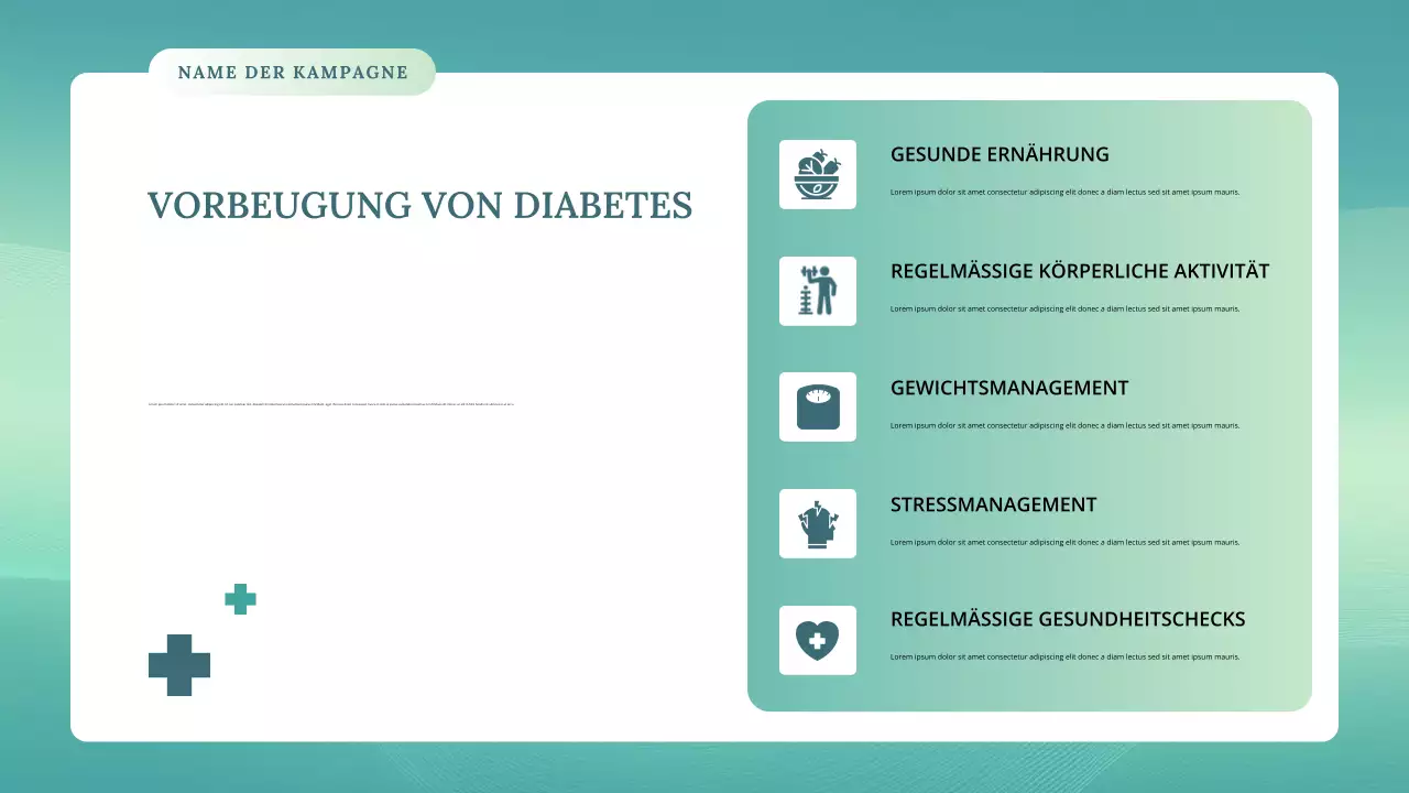 blaugrüner Vortrag über moderne Gesundheit