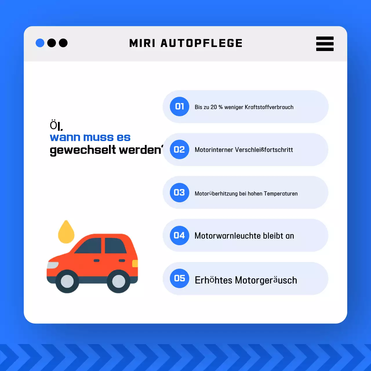 Blaue moderne Autosicherheitsaktion