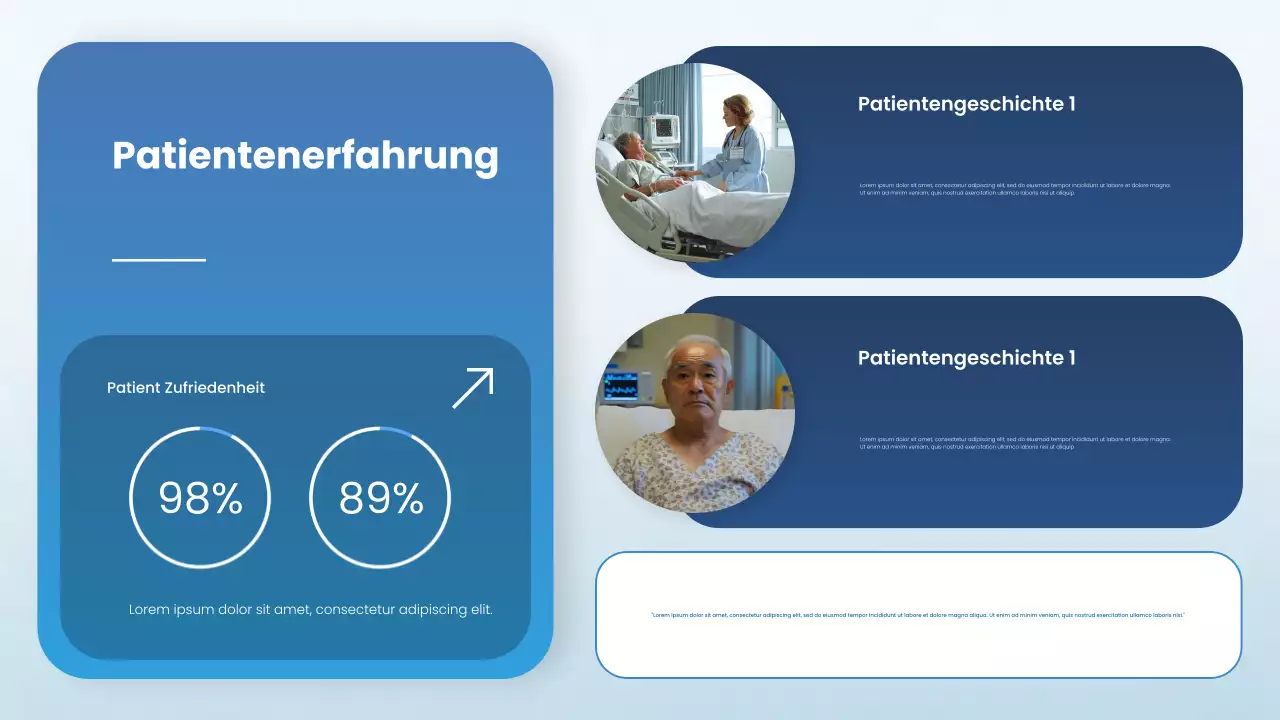 Blaues modernes Krankenhausprofil Präsentation