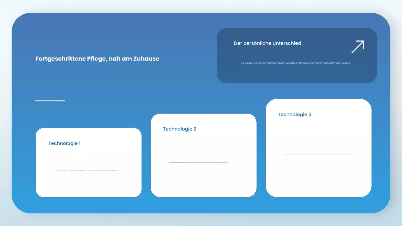 Blaues modernes Krankenhausprofil Präsentation