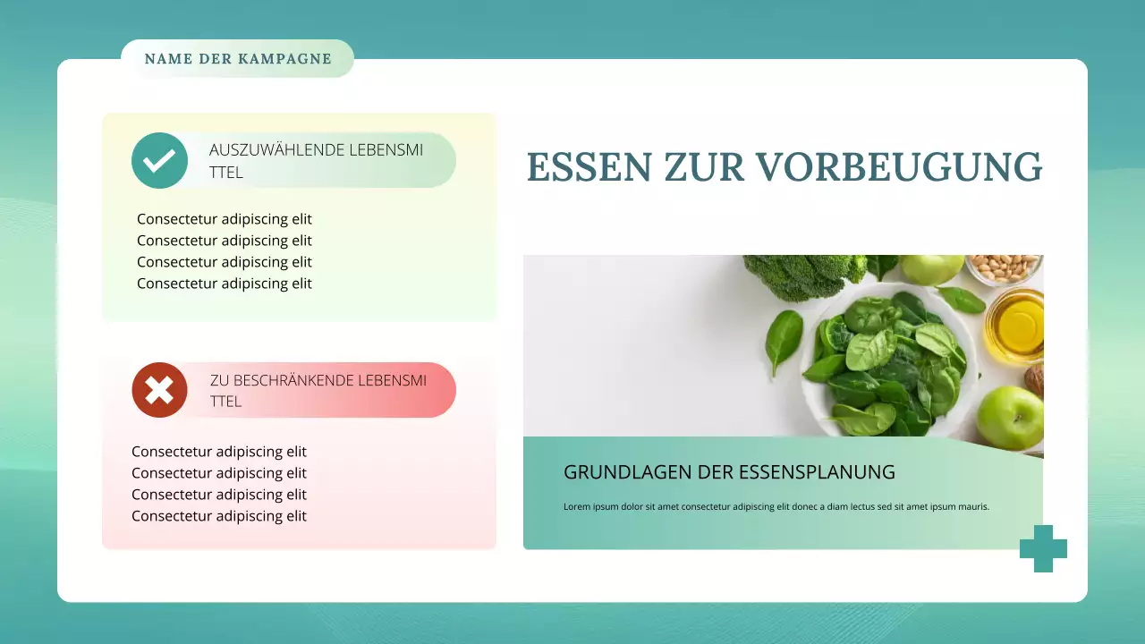 blaugrüner Vortrag über moderne Gesundheit