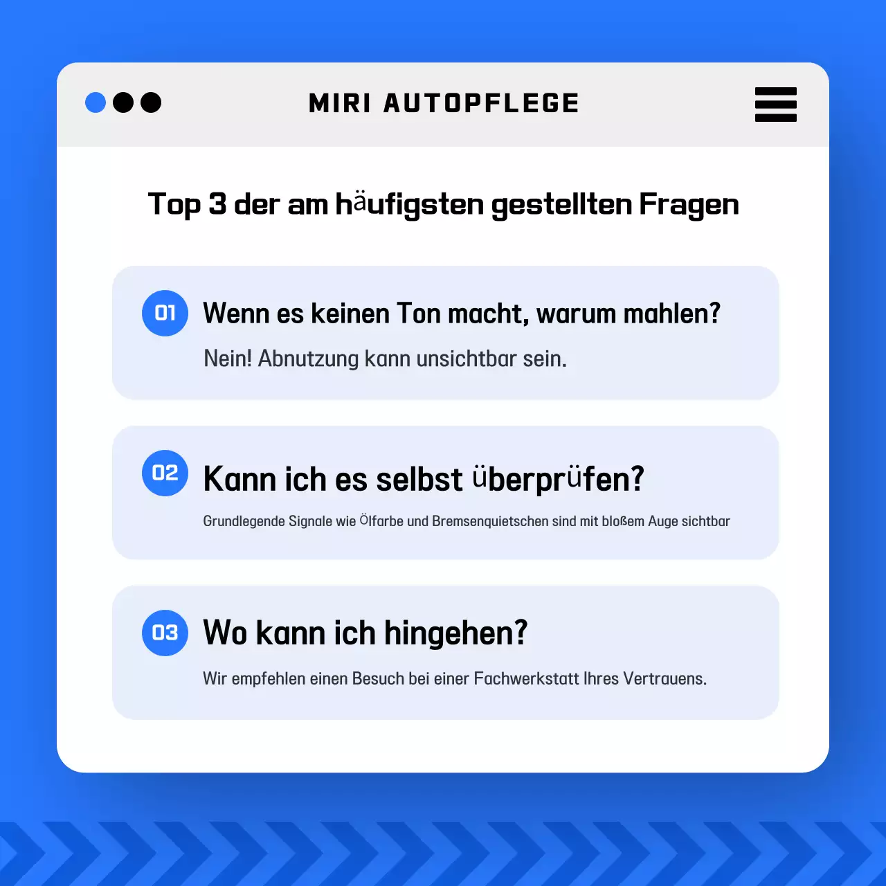 Blaue moderne Autosicherheitsaktion