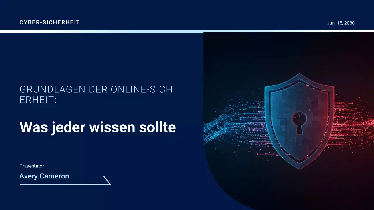 Lila futuristischer Sicherheitsleitfaden Präsentation