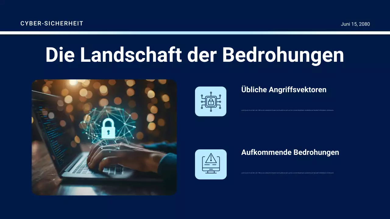 Lila futuristischer Sicherheitsleitfaden Präsentation