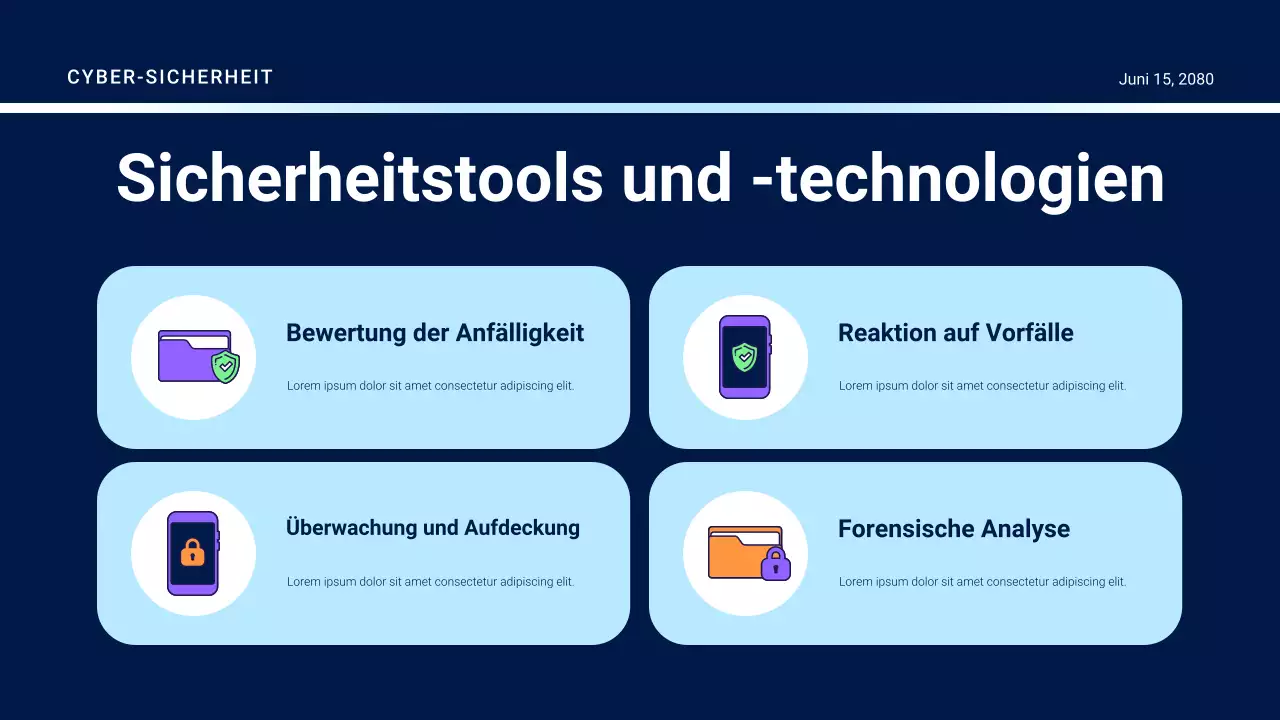 Lila futuristischer Sicherheitsleitfaden Präsentation