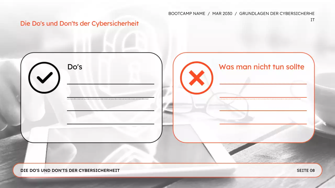Präsentation des Bootcamps „Online-Sicherheit für Cybersicherheit“