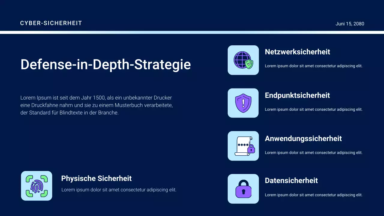 Lila futuristischer Sicherheitsleitfaden Präsentation