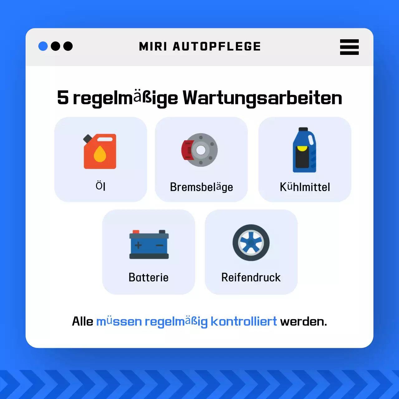 Blaue moderne Autosicherheitsaktion