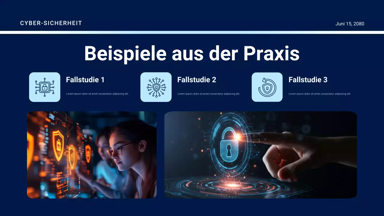 Lila futuristischer Sicherheitsleitfaden Präsentation