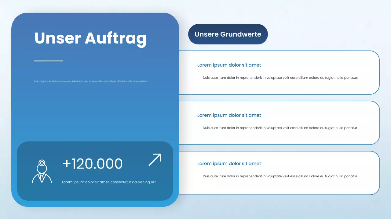 Blaues modernes Krankenhausprofil Präsentation