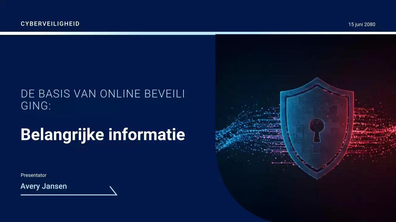 Presentatie van de Purple Futuristic Security Guide