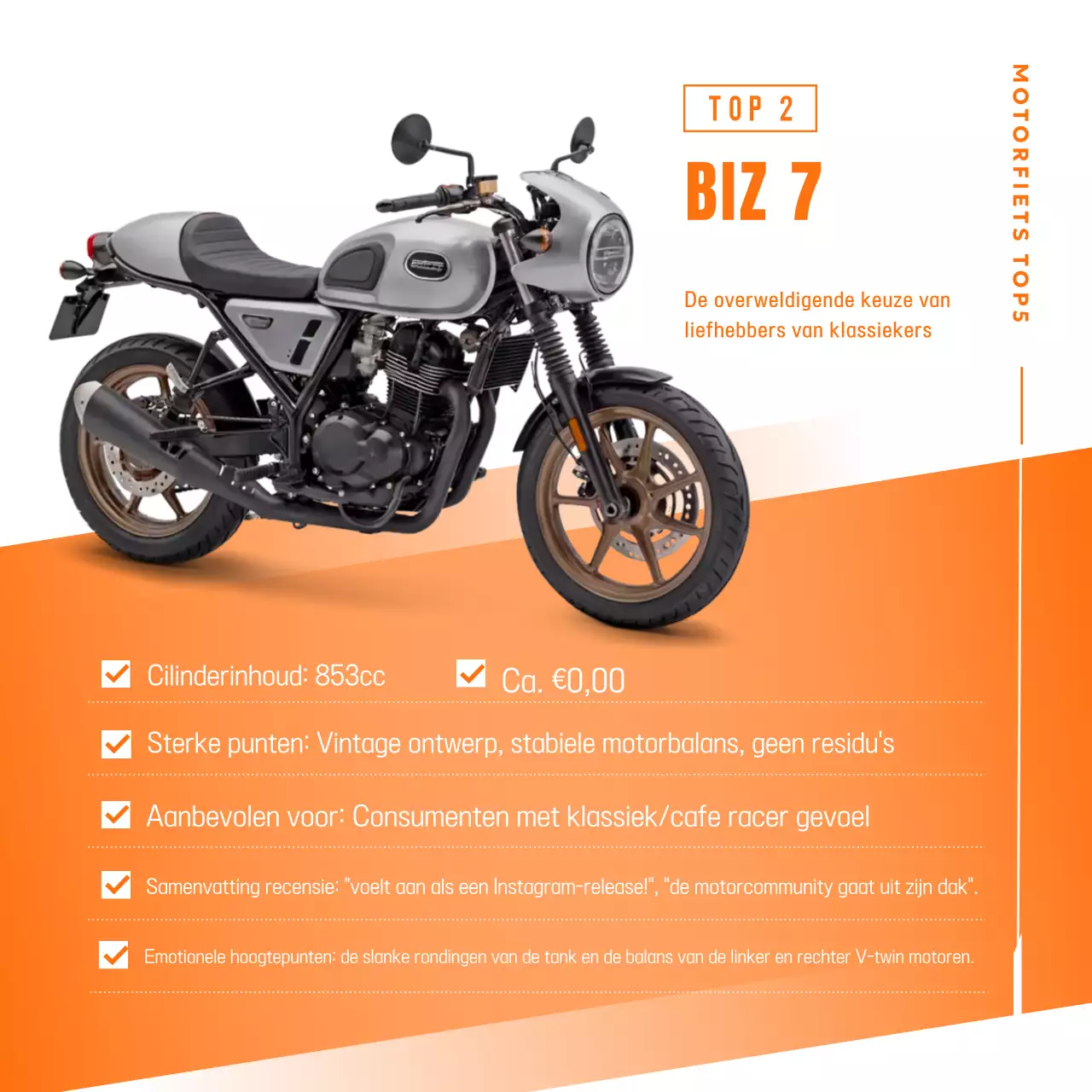 Oranje moderne motorfietsadvertentie