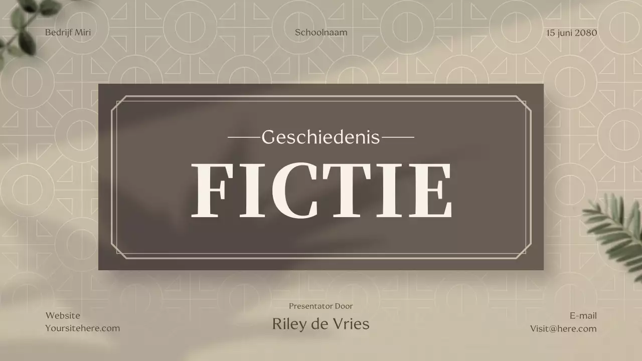 Beige Klassieke Fictie Lezing