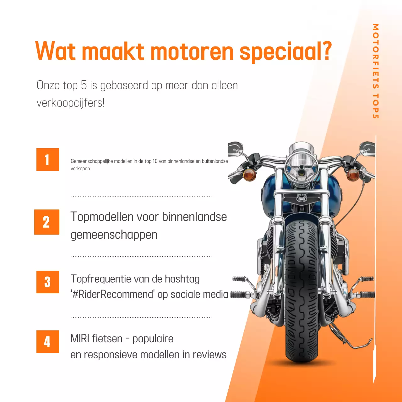 Oranje moderne motorfietsadvertentie