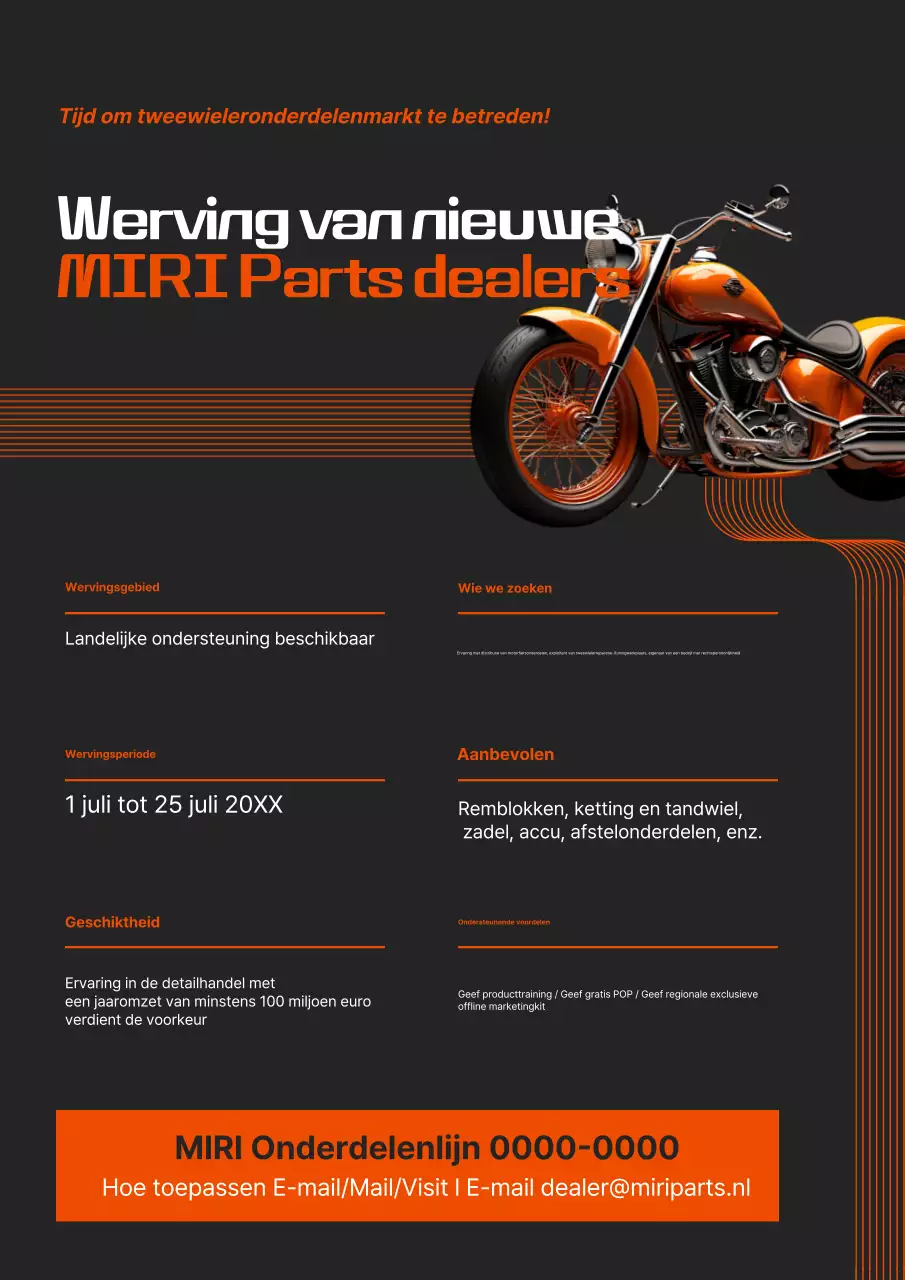Orange Modern Nieuwe Dealer Werving