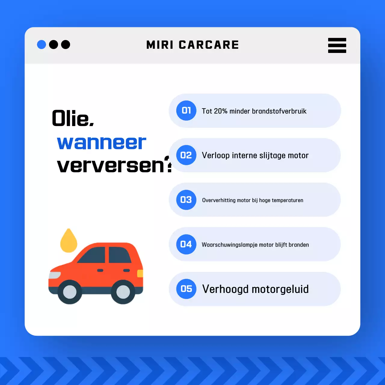 Blauwe moderne autoveiligheidspromotie
