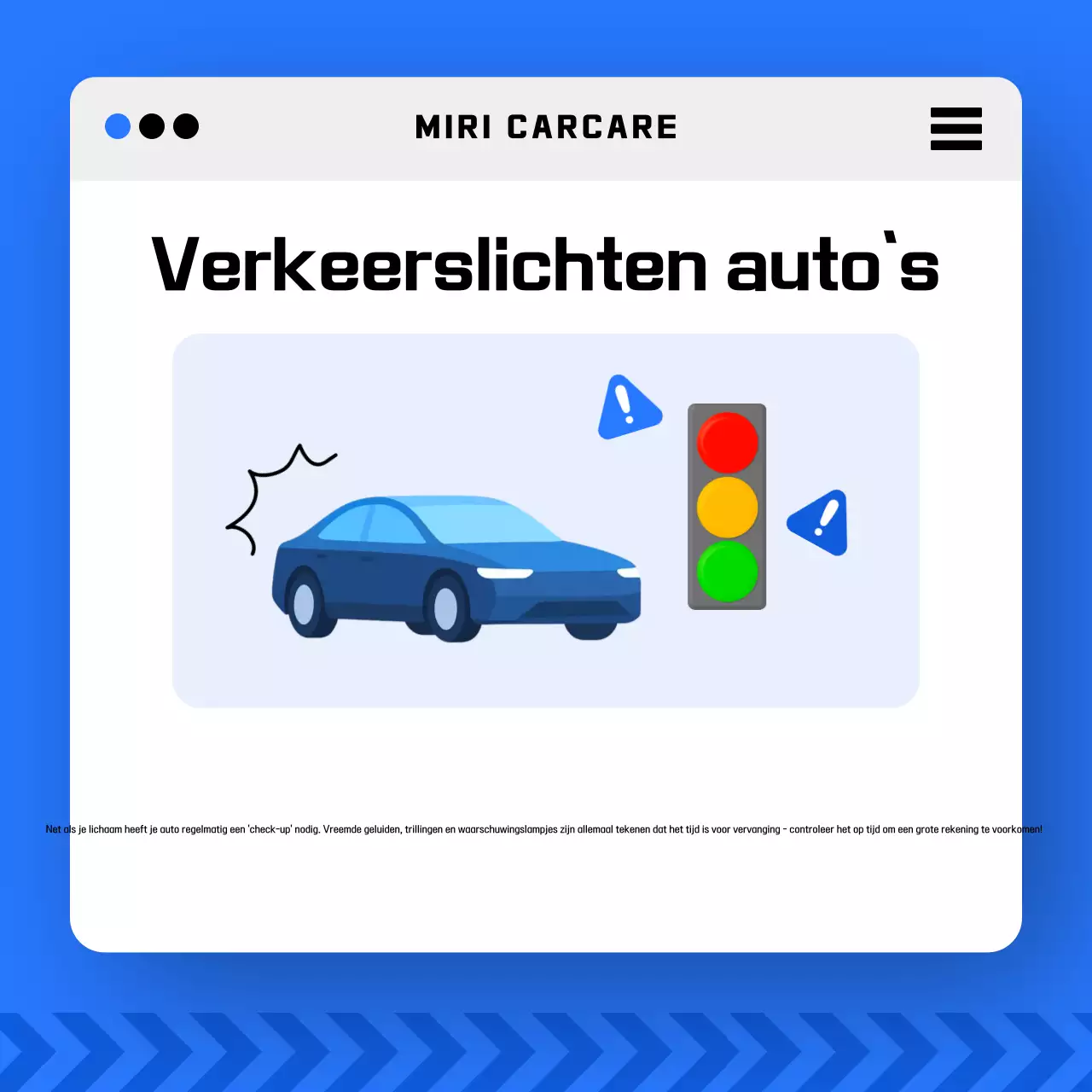 Blauwe moderne autoveiligheidspromotie
