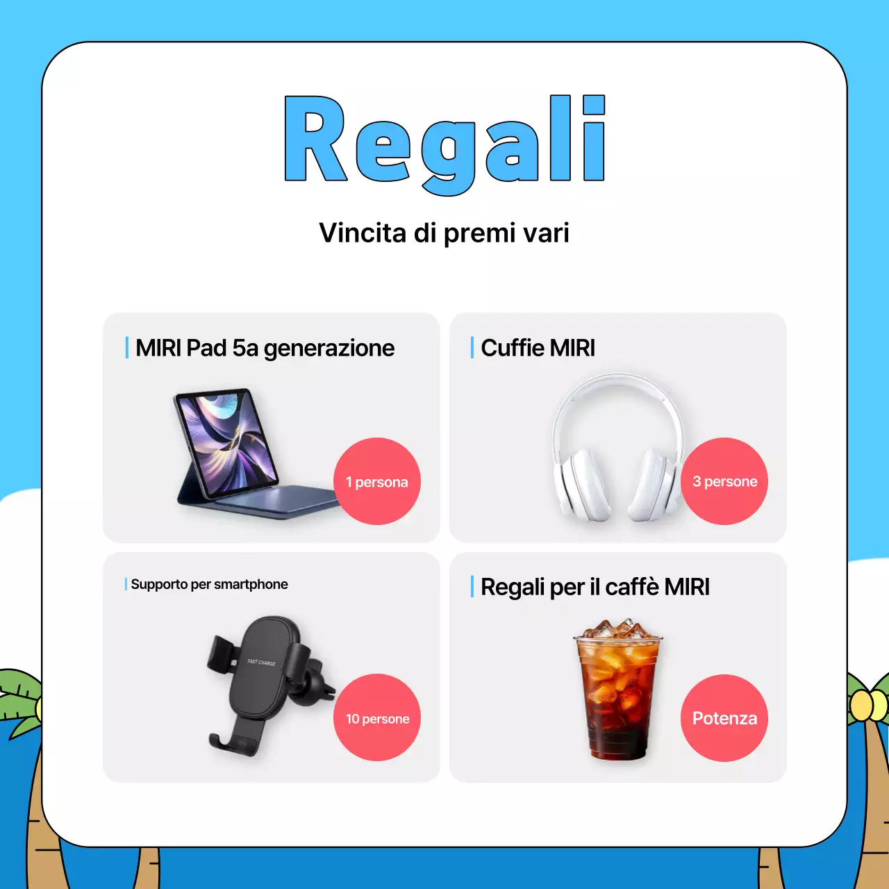 Promozione dell'evento di prova su strada dell'auto a noleggio Sky Blue Pop