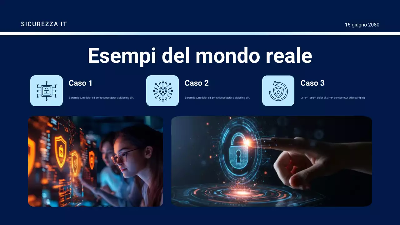 Presentazione della guida alla sicurezza futuristica viola