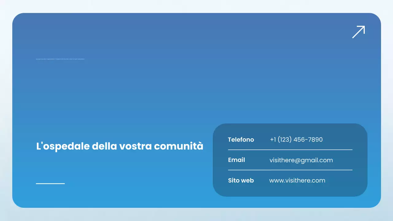 Presentazione del profilo dell'ospedale moderno blu