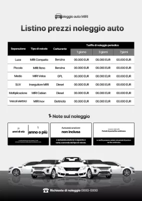 Annuncio di noleggio auto Gray Basic