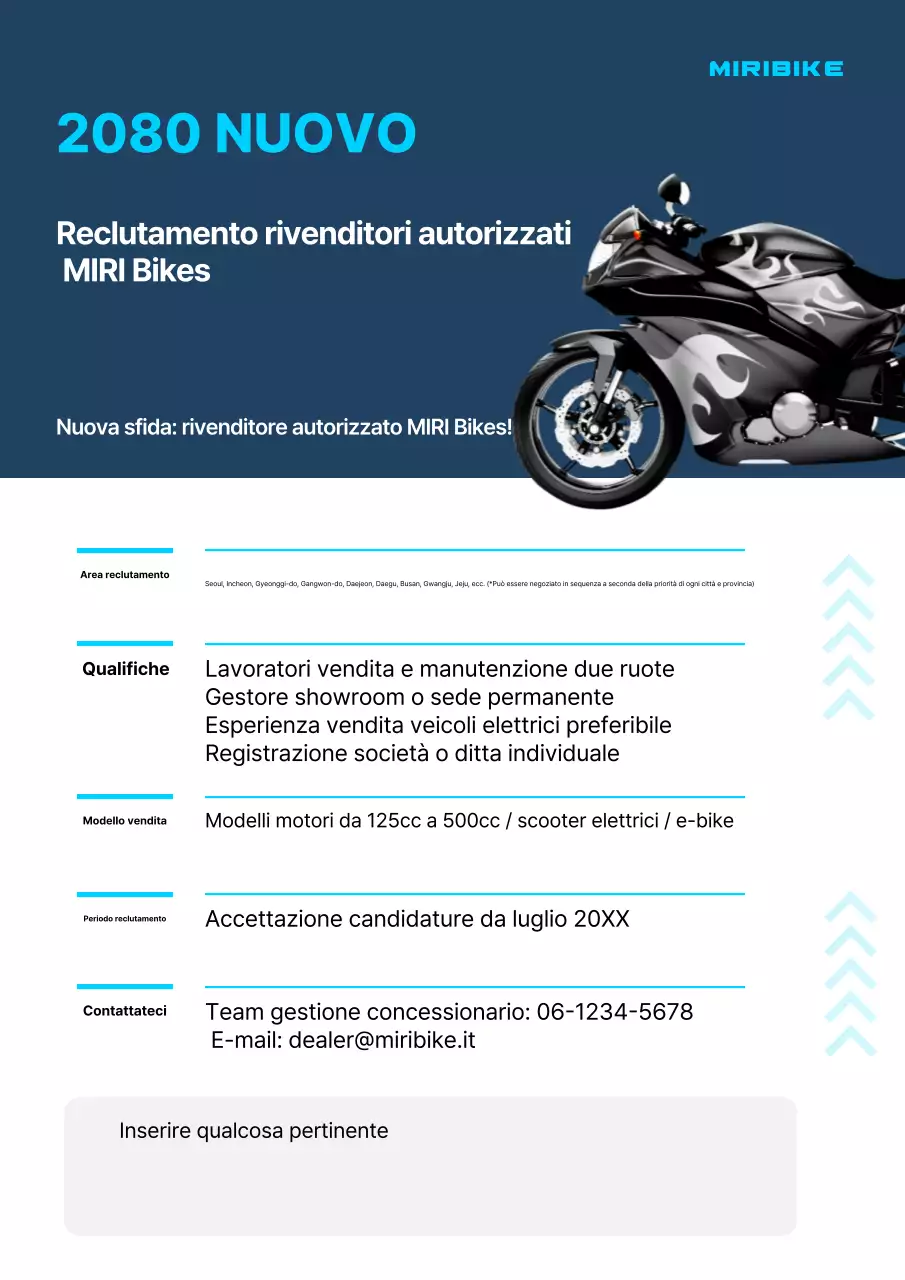 Ricerca concessionario moto Blue Modern