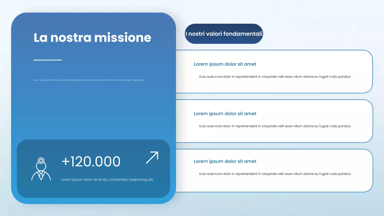 Presentazione del profilo dell'ospedale moderno blu