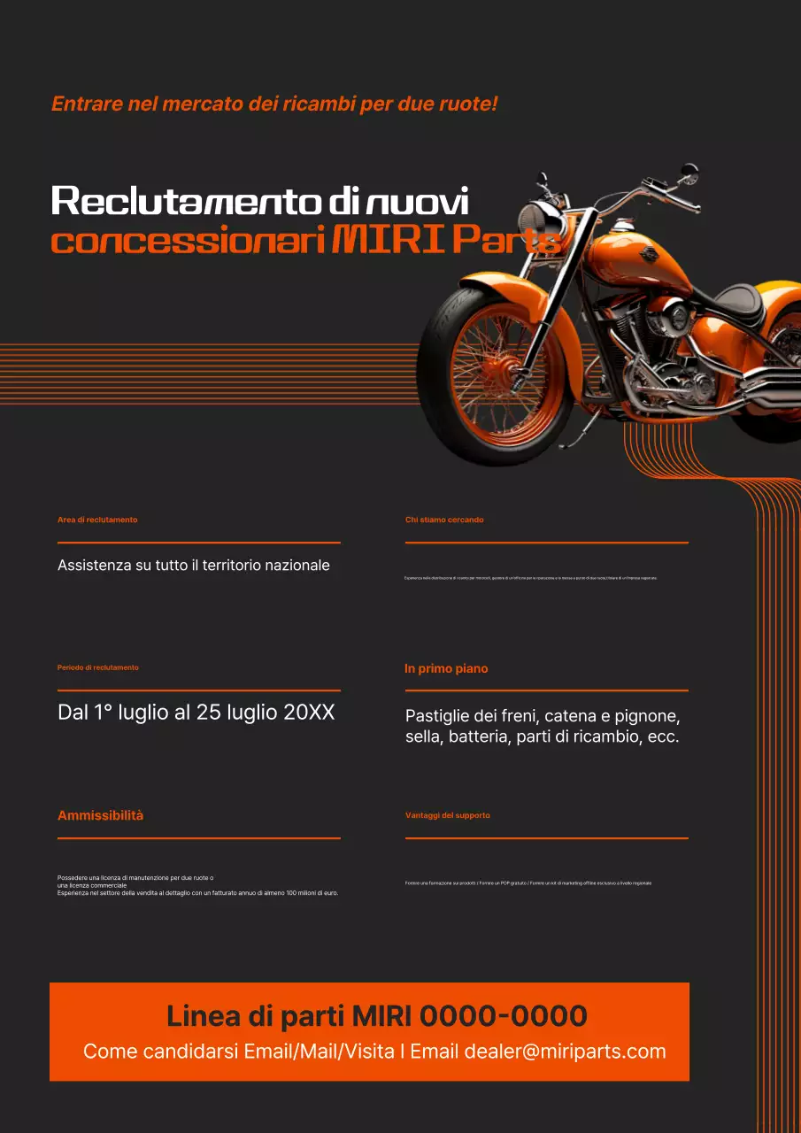 Ricerca di nuovi concessionari Orange Modern