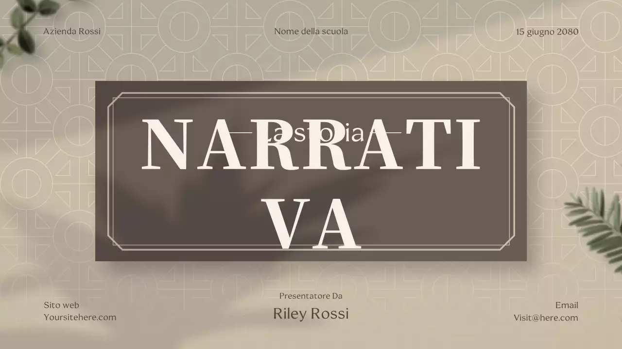 Conferenza di narrativa classica Beige