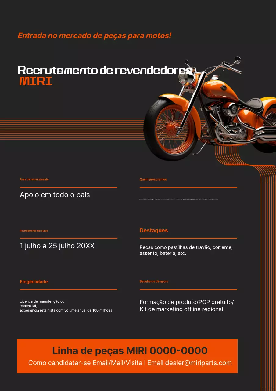 Recrutamento de novos revendedores modernos da Orange