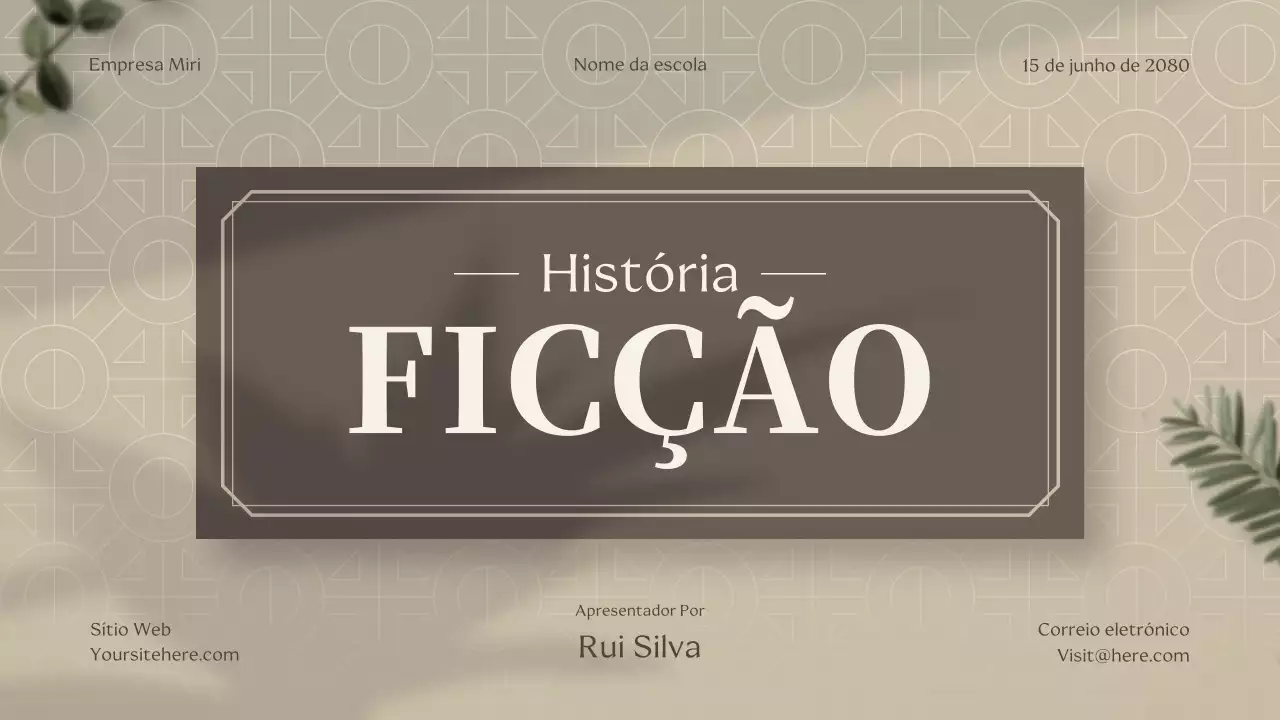 Palestra de Ficção Clássica Bege