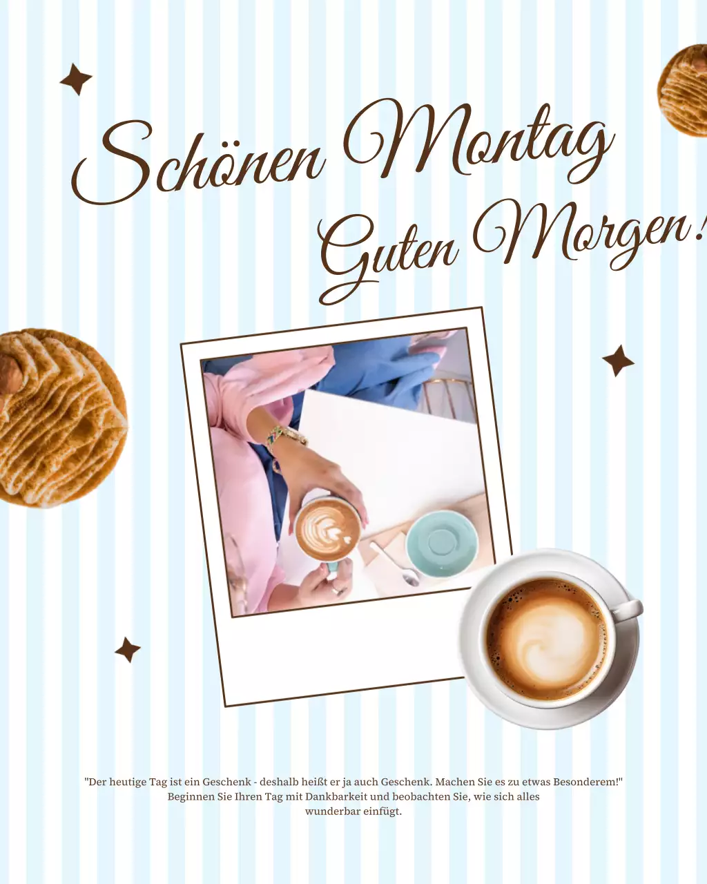 braune moderne Morgengrußkarte