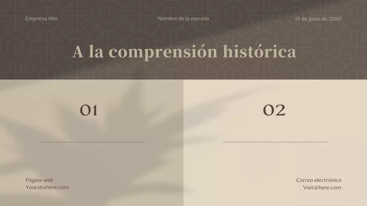 Conferencia de ficción clásica beige