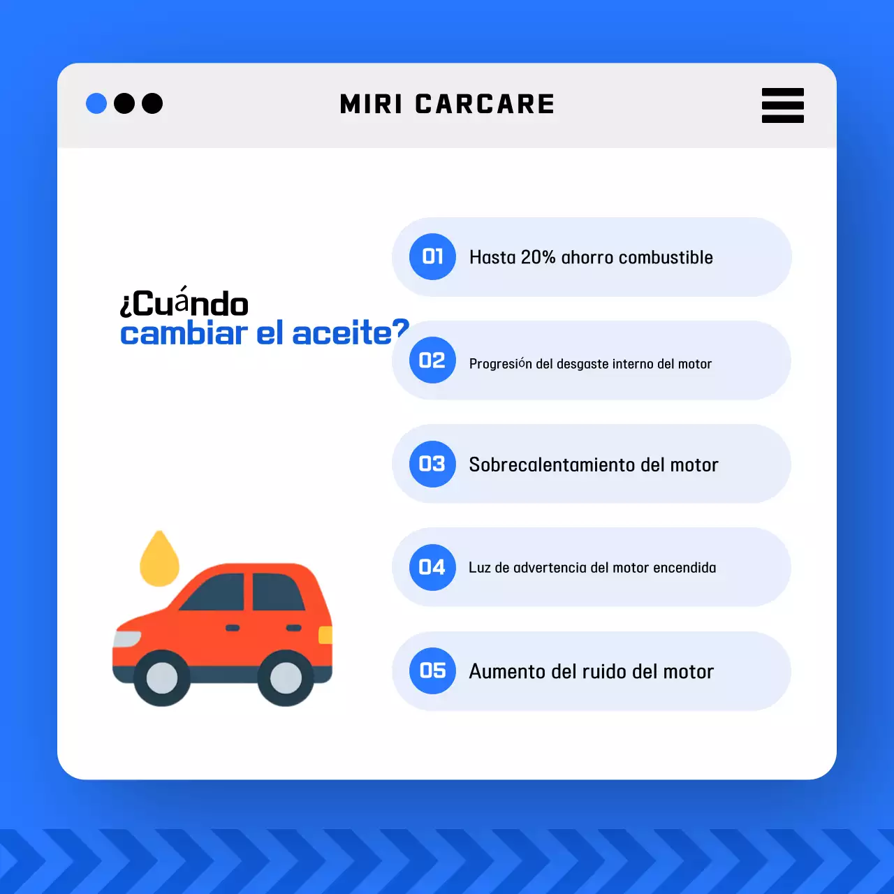 Promoción de seguridad del automóvil moderno azul